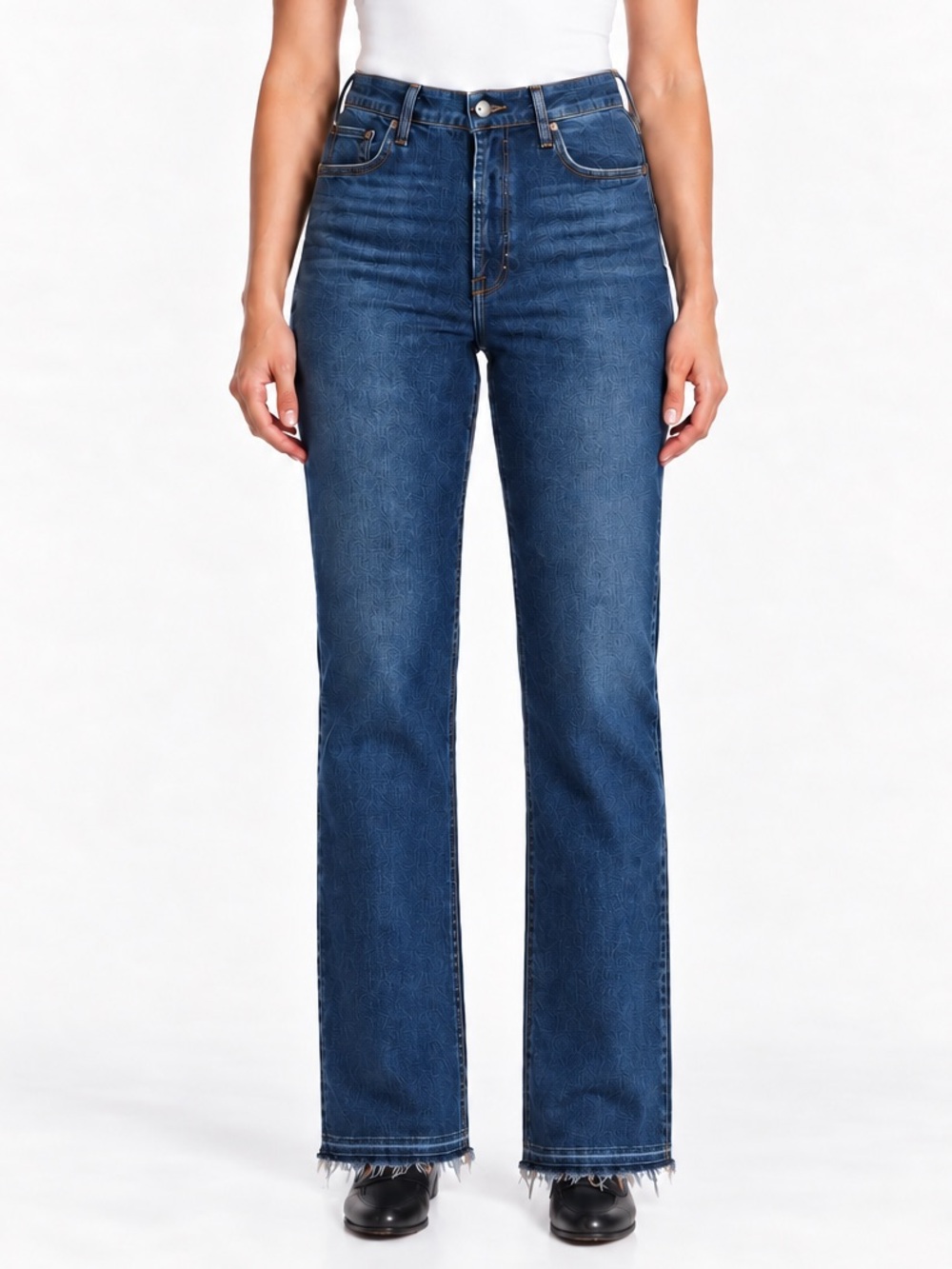 Boden High Rise True Straight Raw Hem Jeans W30